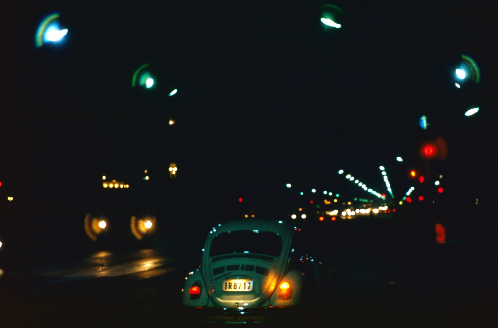 1973, Kristek Pál, colorful, Volkswagen-brand, night, number plate, Volkswagen Beetle, Fortepan #75644