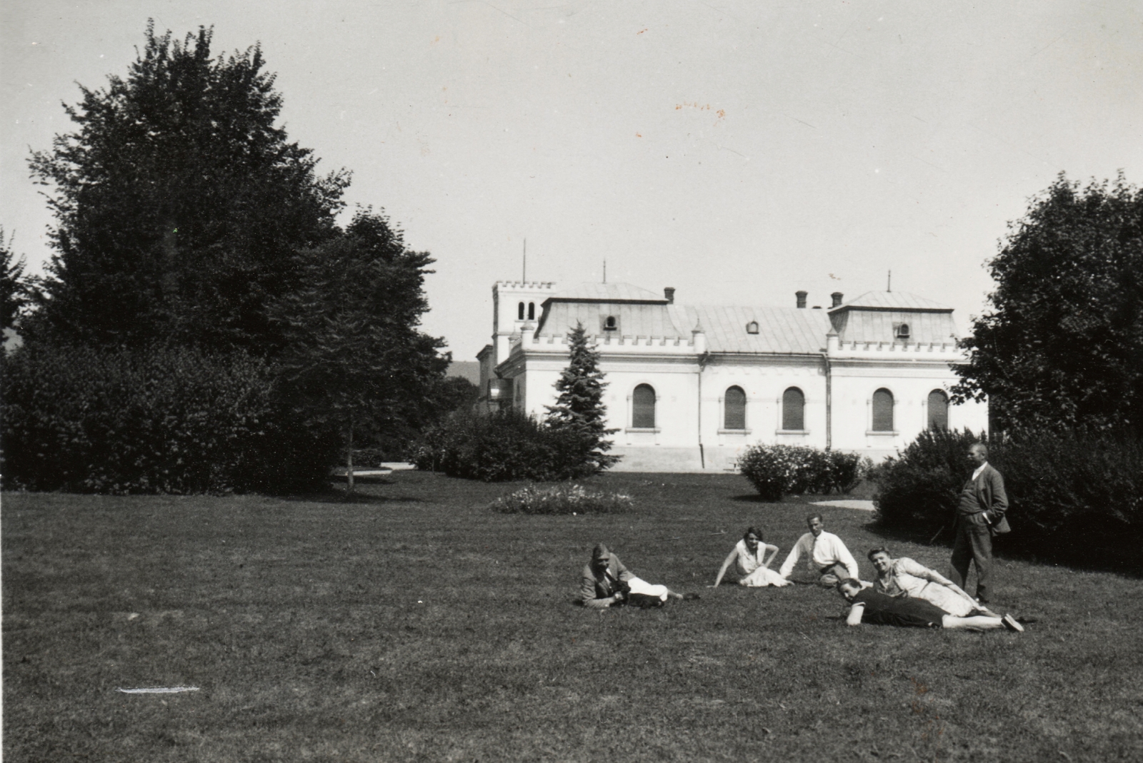 Románia,Erdély, Ördögkút, Bay-kastély., 1930, Péchy László, csoportkép, kúria, Fortepan #75806