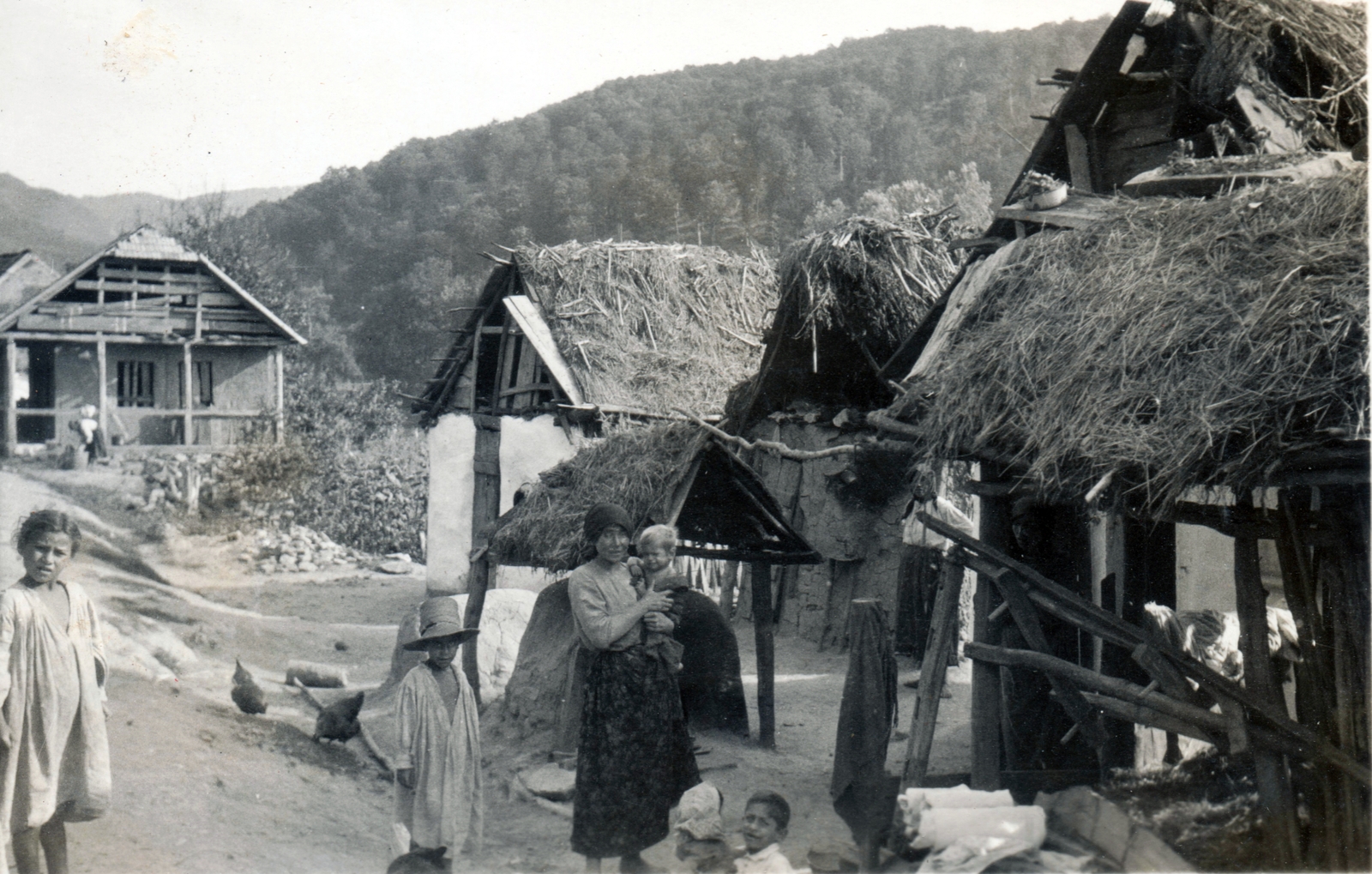 Romania,Transylvania, Chelința, cigánytelep., 1930, Péchy László, farmhouse, Fortepan #75816