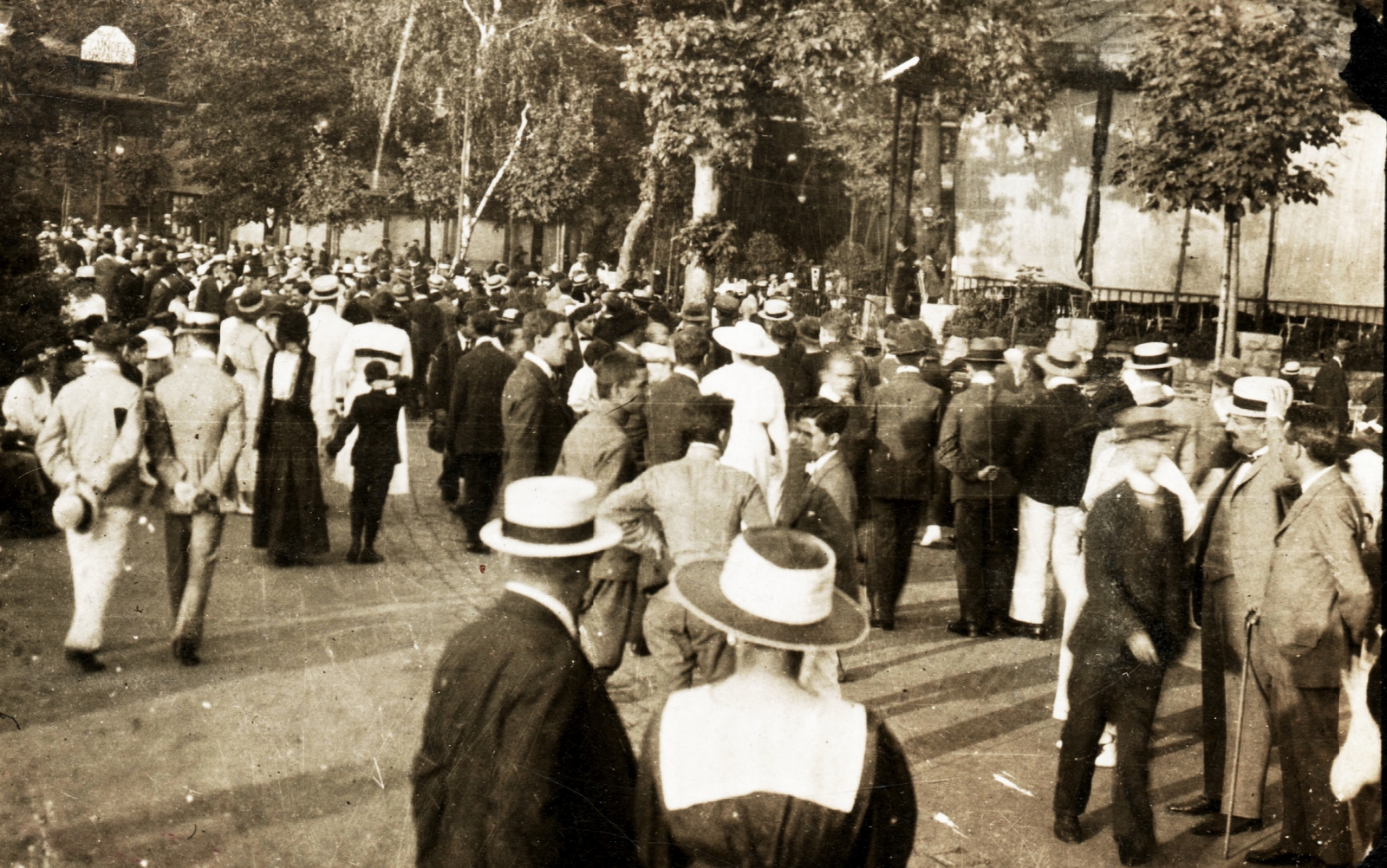 1919, Péchy László, pedestrian, hat, mass, Fortepan #75884