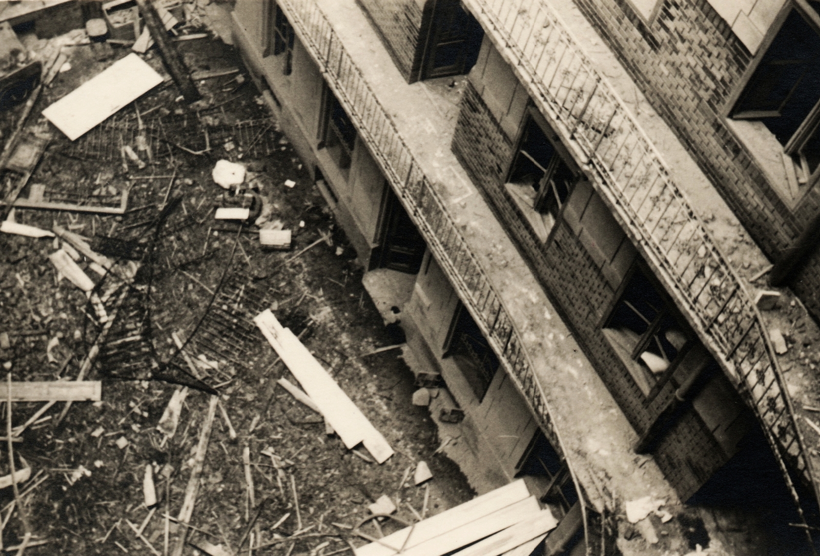 Magyarország, Budapest VII., Baross tér 20., 1944, PRL, háborús kár, bombázás, Budapest, Fortepan #76217