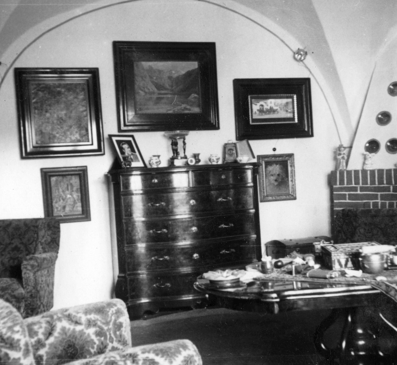 1949, Vojnich Pál, interior, Fortepan #76356