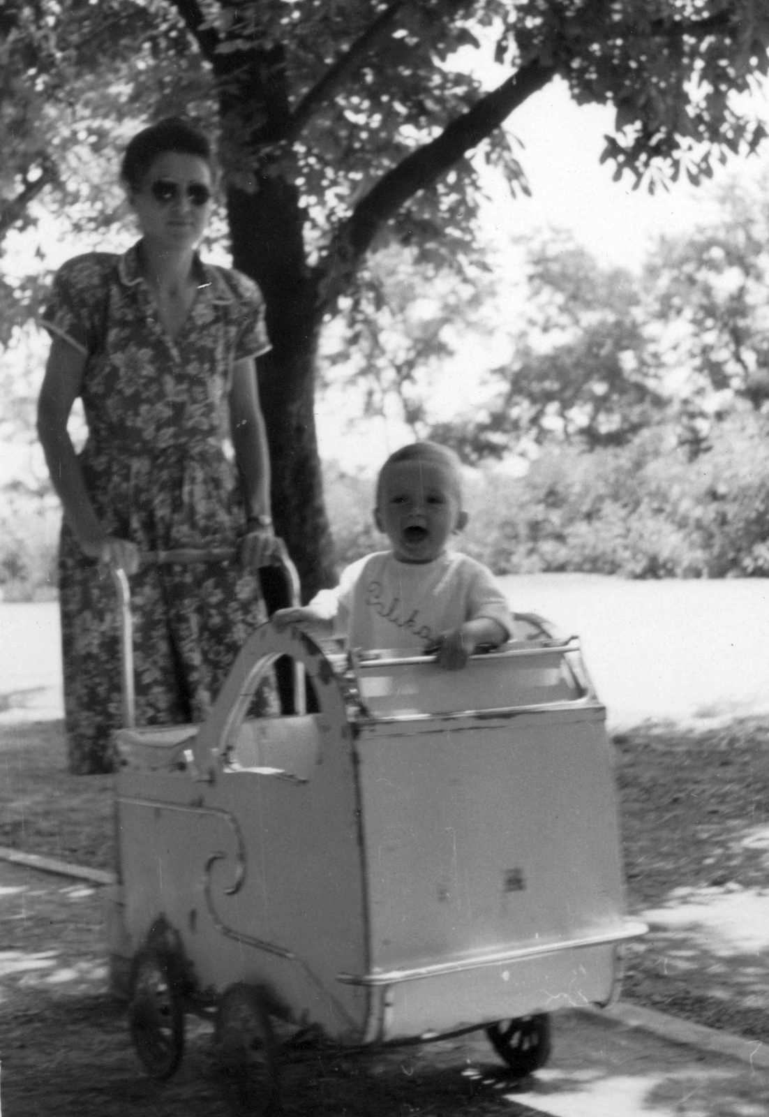 1952, Vojnich Pál, baby carriage, Fortepan #76410