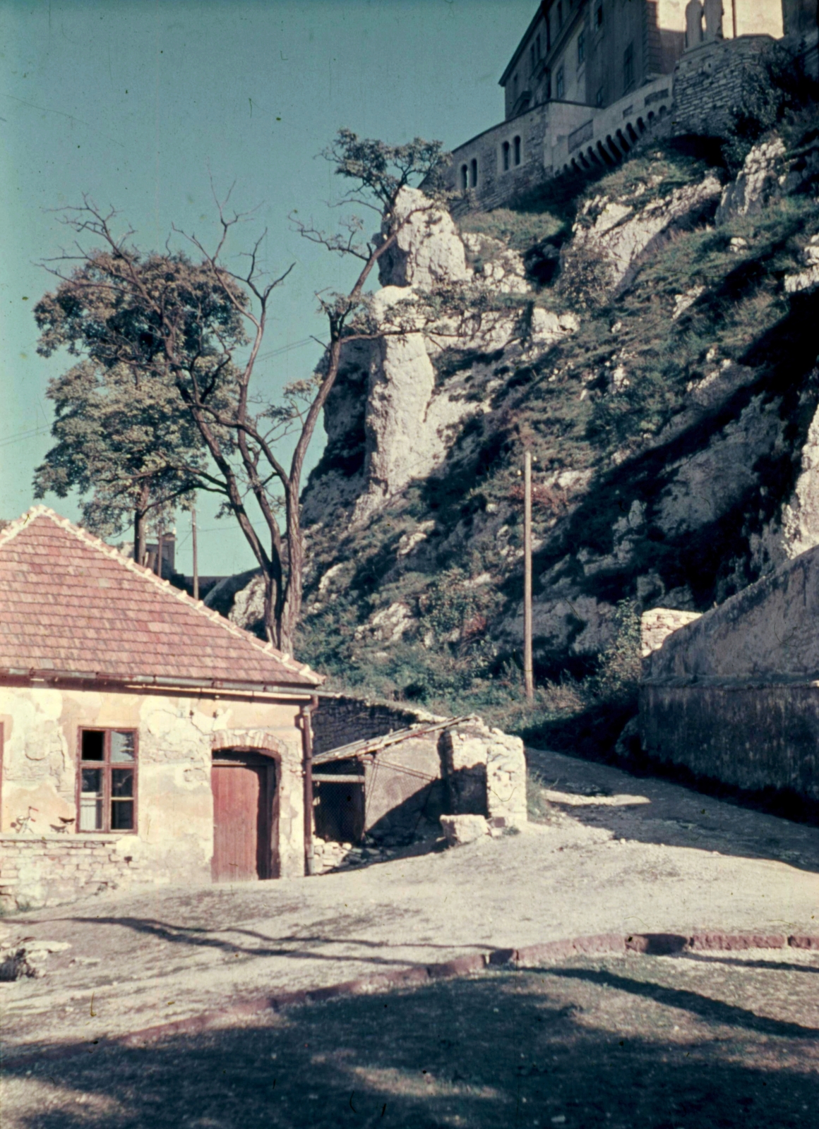 Hungary, Veszprém, Patak tér, fent a Várkilátó., 1966, Herth Viktória dr, Bodó Emma, colorful, street view, Fortepan #76482