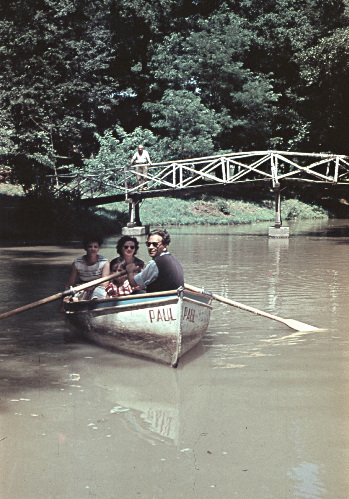 1962, Erky-Nagy Tibor, colorful, boat, paddling, Fortepan #76599