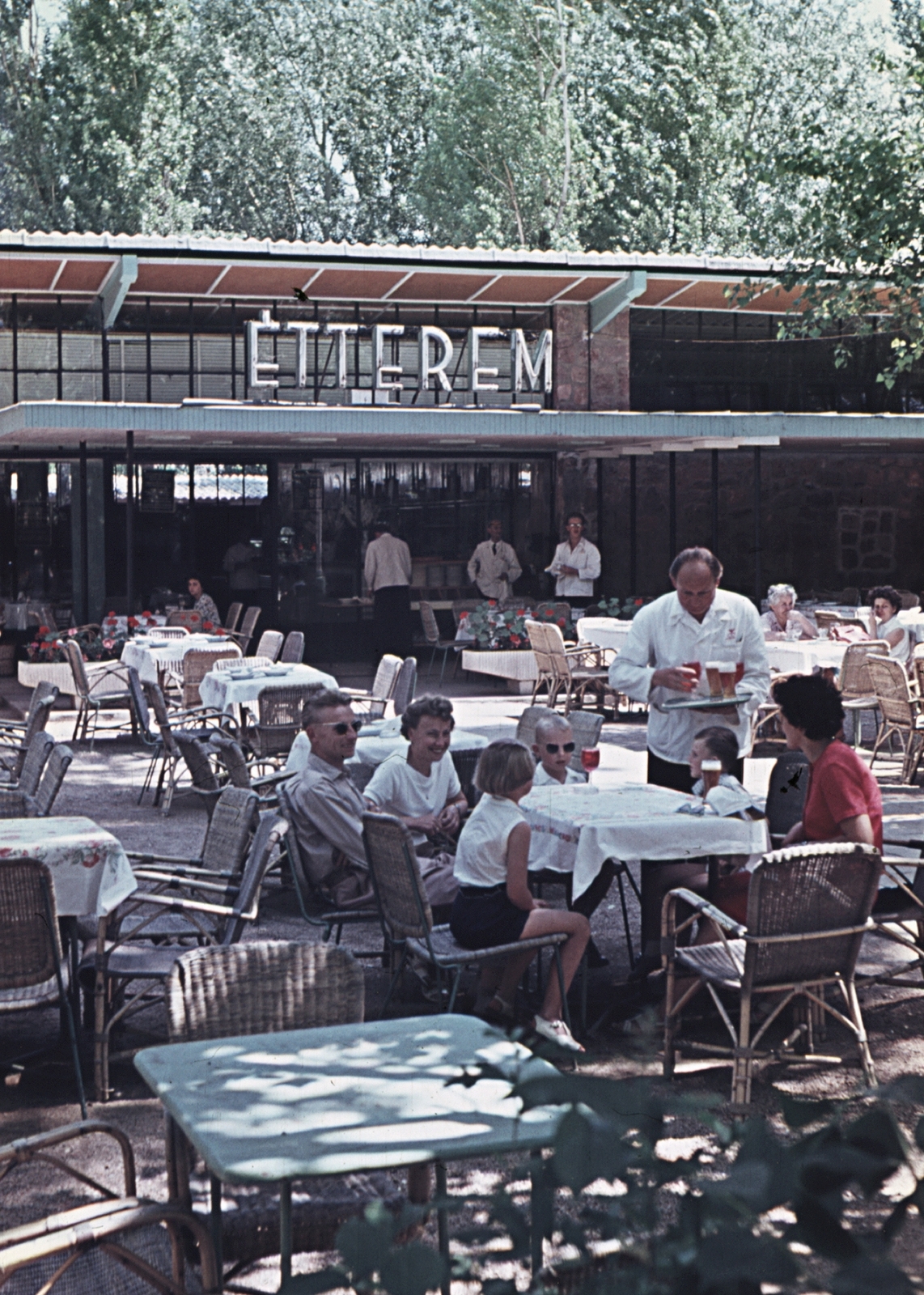 Hungary,Lake Balaton, Siófok, Motel étterem., 1962, Erky-Nagy Tibor, colorful, Fortepan #76602