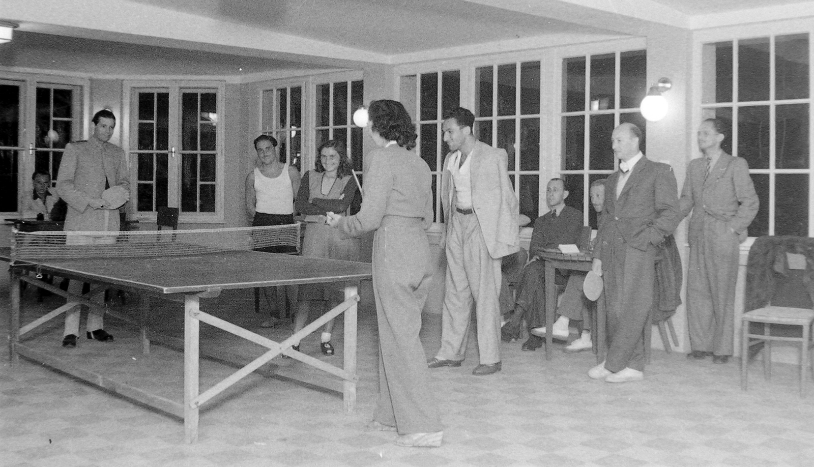 Hungary, 1953, Fortepan, free time, uniform, tableau, women, men, Fortepan #7662