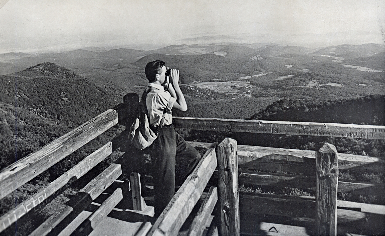 Magyarország, Galyatető, Mátraszentimre, kilátás a Mátralába és Mátraalmás felé., 1941, Erky-Nagy Tibor, Fortepan #76673