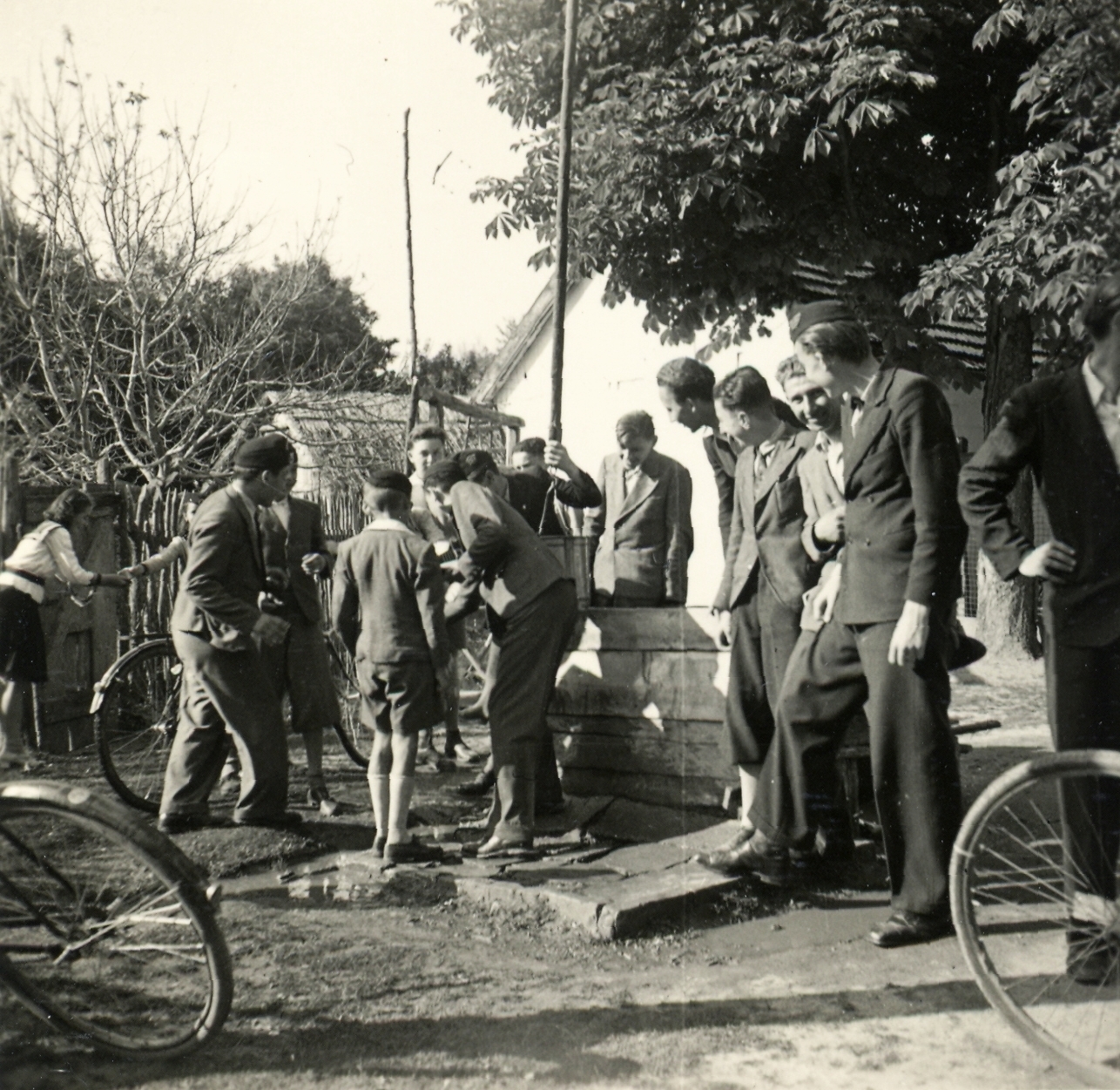 1940, Klenner Aladár, bicycle, shadoof, Fortepan #76824
