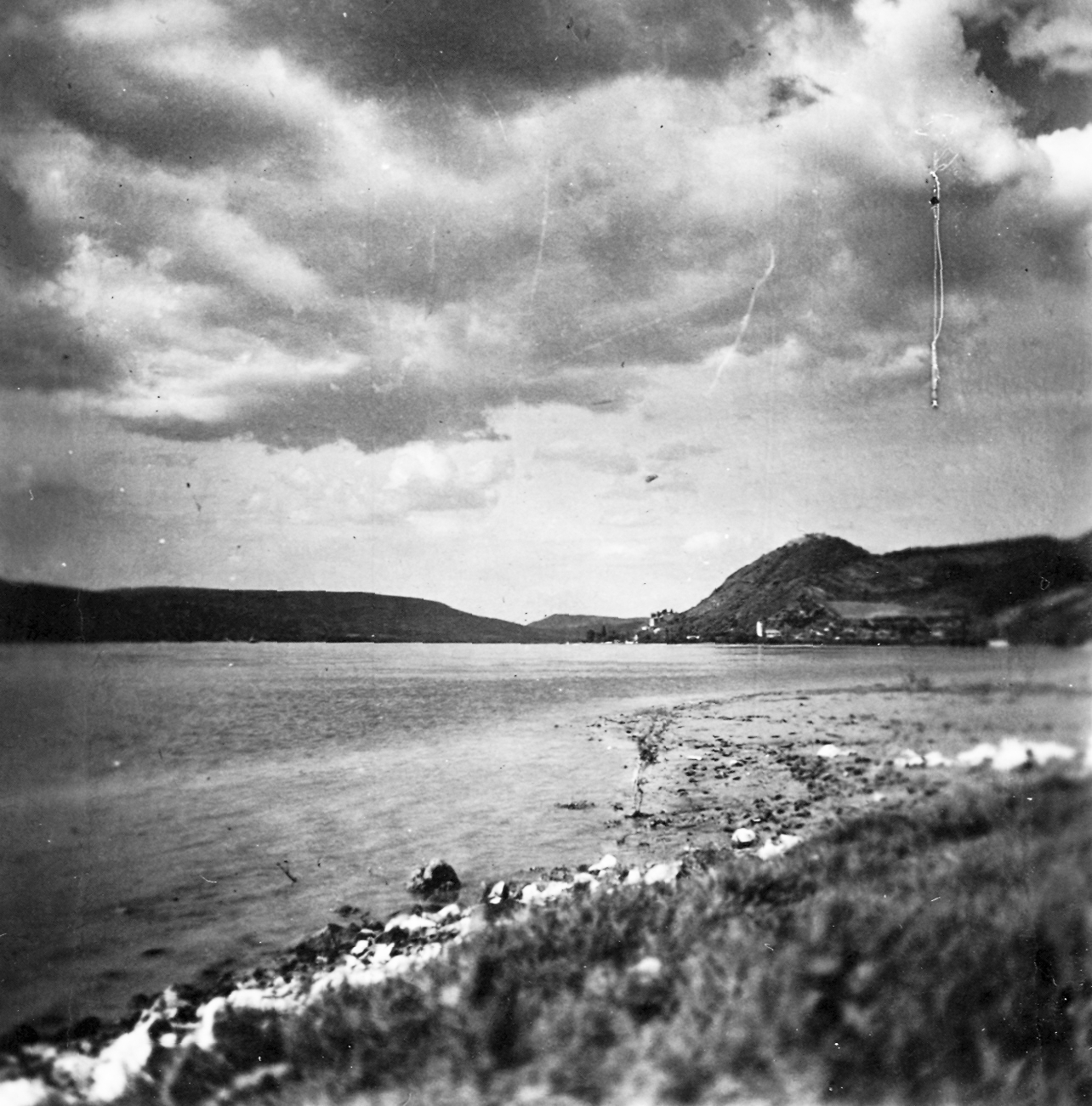 Hungary, Danube Bend, Visegrád, látkép Dömös felől., 1941, Klenner Aladár, Danube, Fortepan #76854