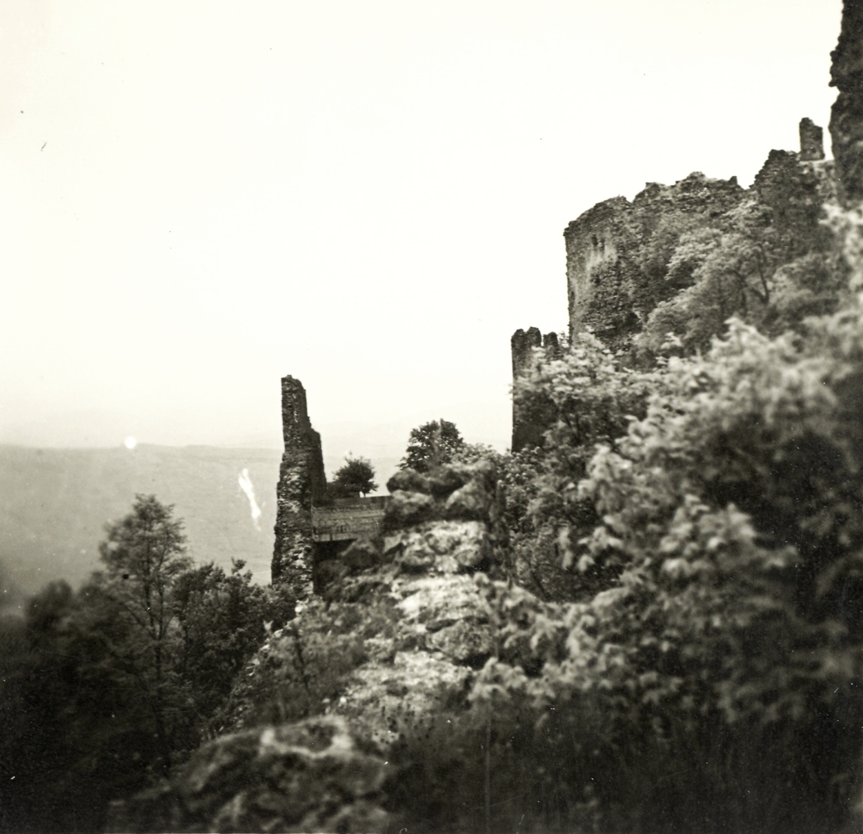Hungary,Danube Bend, Visegrád, Fellegvár., 1941, Klenner Aladár, castle ruins, Fortepan #76857