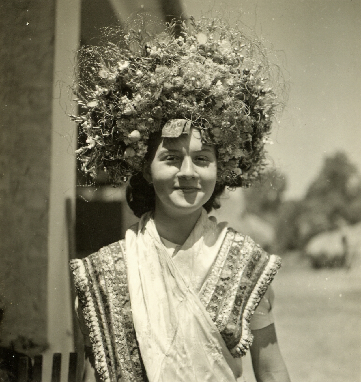 Slovakia, Martos, martosi népviselet lakodalmas fejdísszel., 1941, Klenner Aladár, folk costume, Fortepan #76867