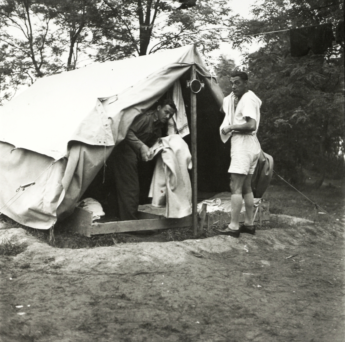 1941, Klenner Aladár, ground cloth, tent, Fortepan #76871