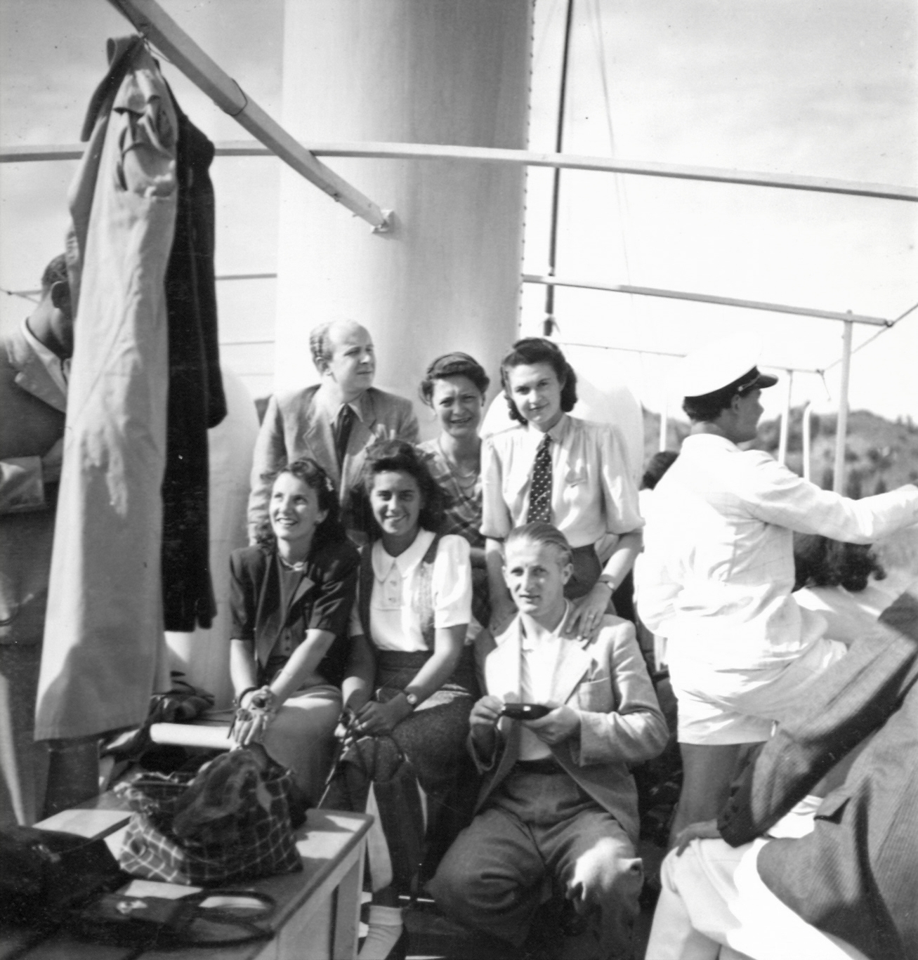 Hungary,Lake Balaton, hajókirándulás., 1941, Klenner Aladár, boat trip, Fortepan #76887