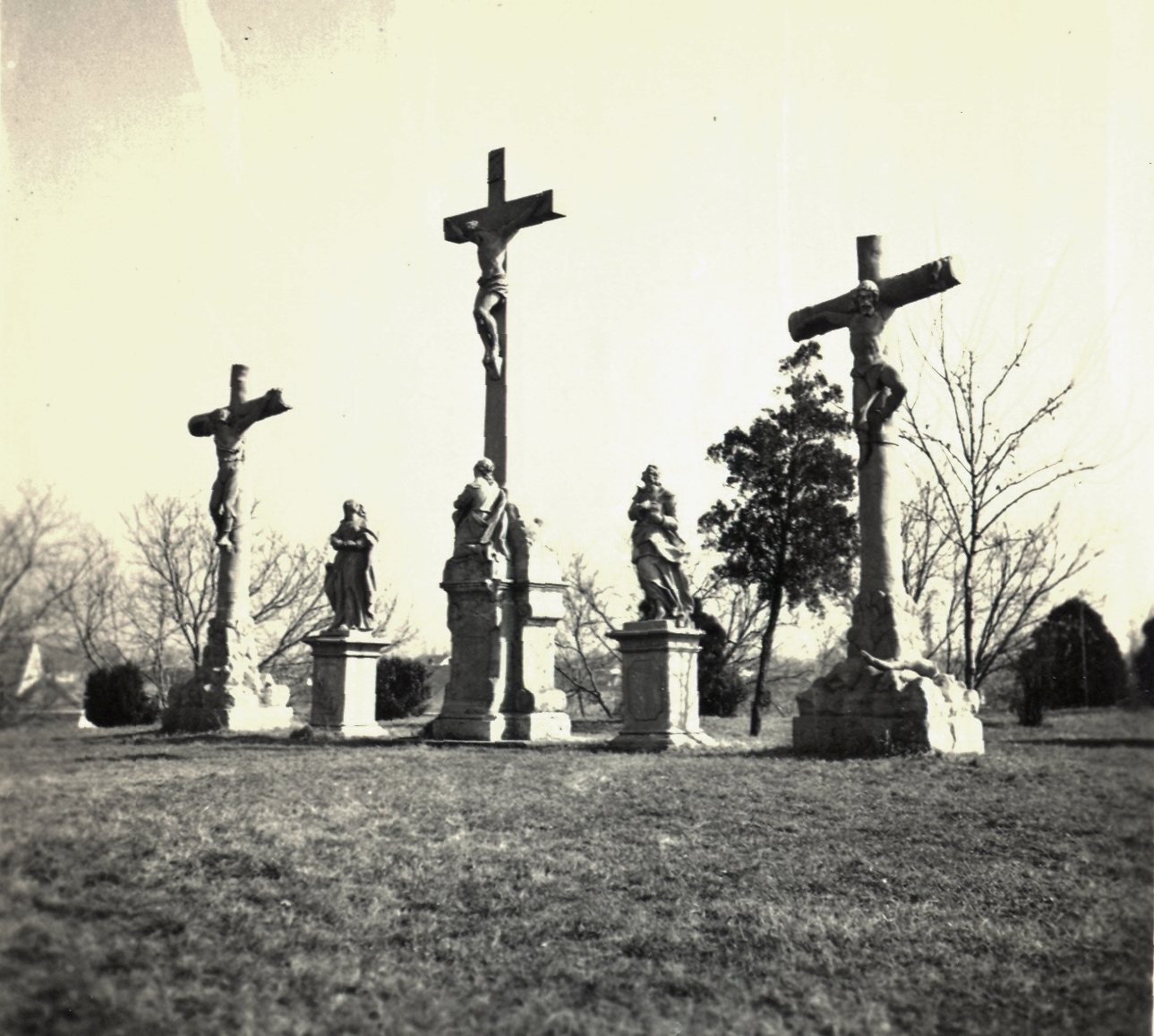 Slovakia, Nové Zámky, Kálvária., 1941, Klenner Aladár, calvary, crucifix, Fortepan #76906