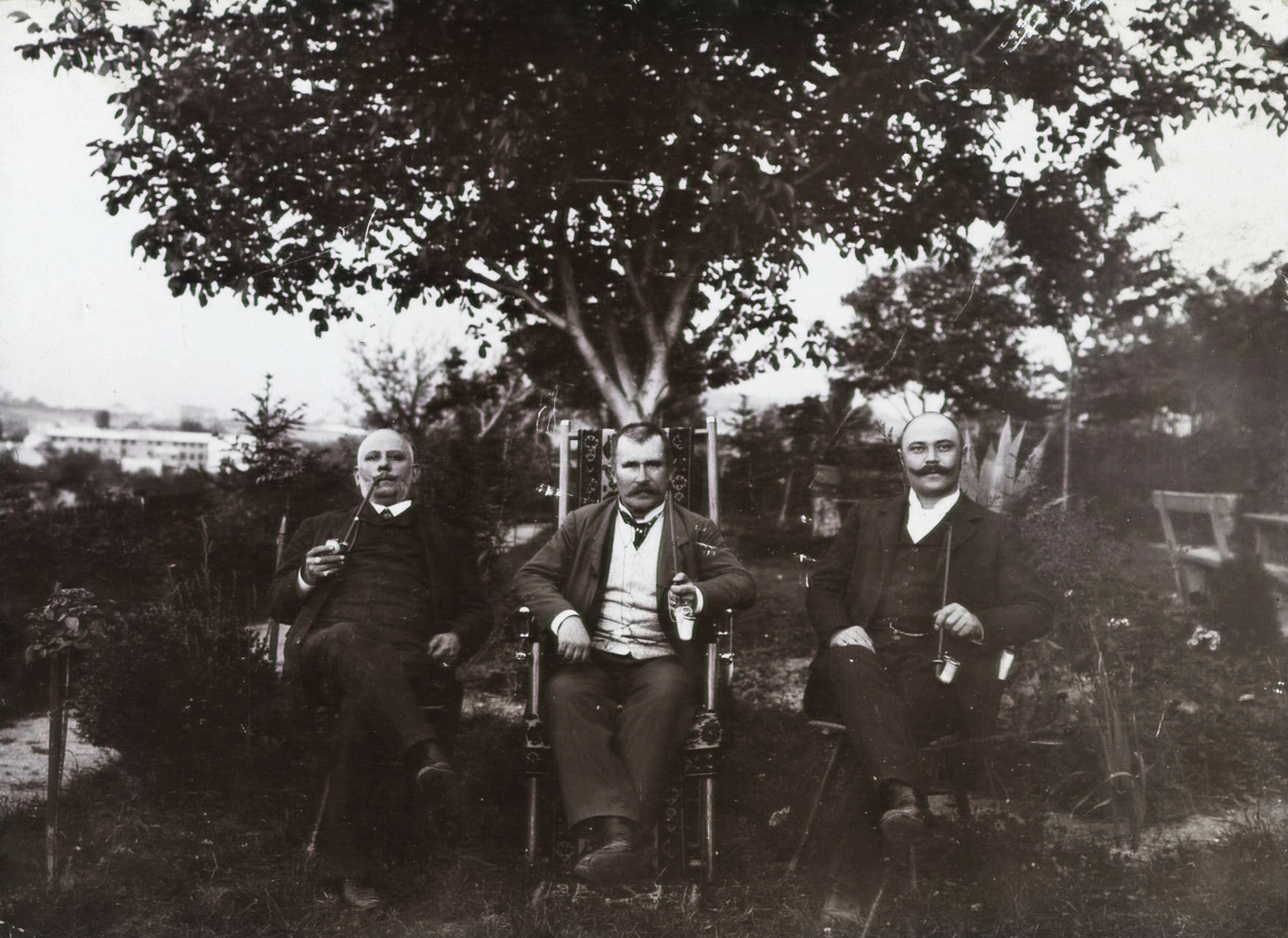 1905, Hajdu András, tableau, pipe, Fortepan #77147