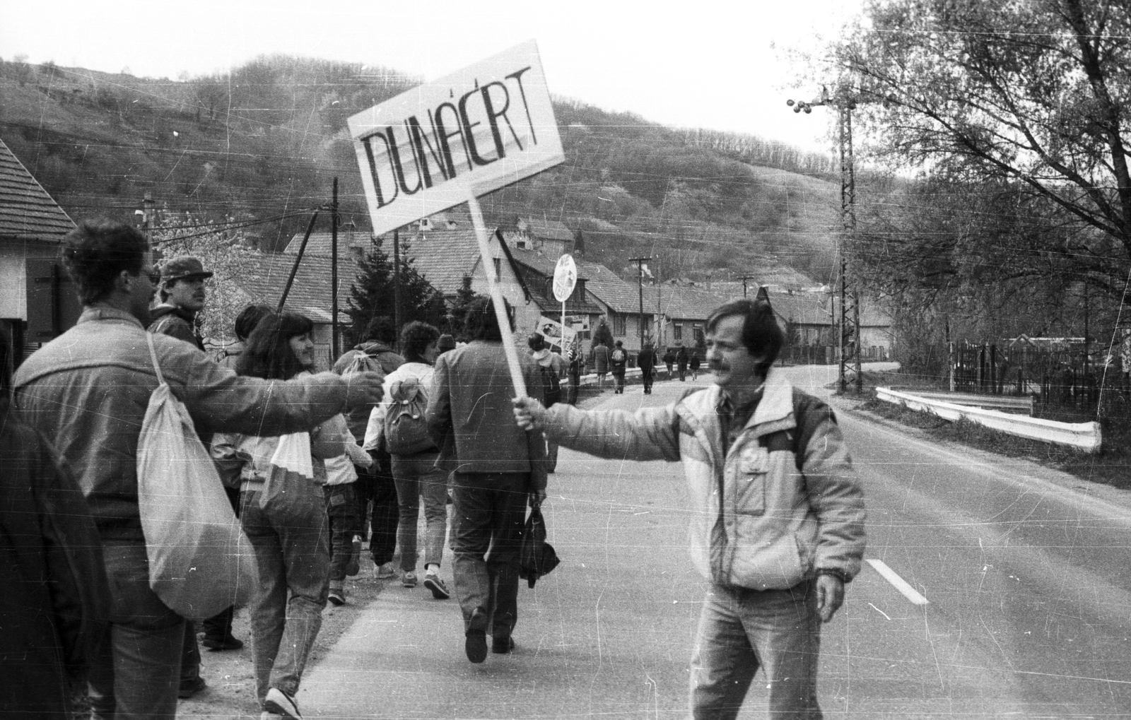 Hungary,Danube Bend, Visegrád, tüntetés a bős-nagymarosi vízlépcsőrendszer felépítése ellen., 1989, tm, protest, regime change, Fortepan #77371