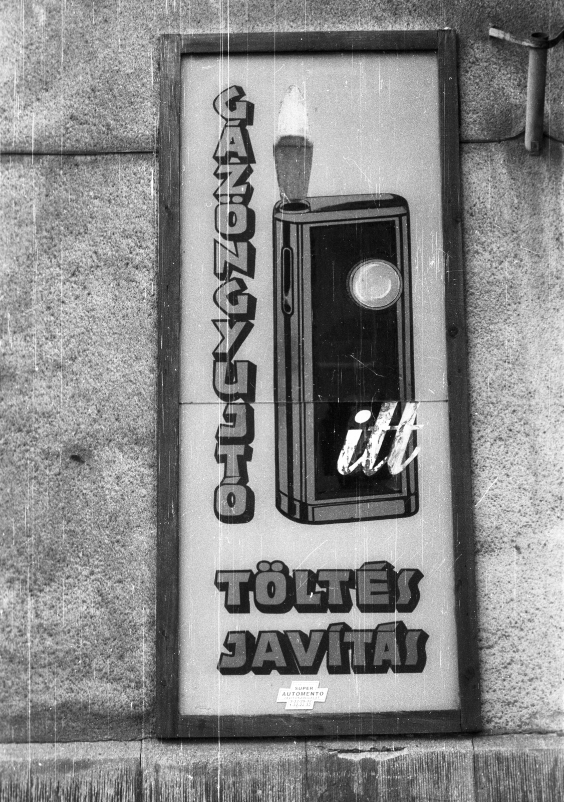 1989, tm, sign-board, lighter, Fortepan #77382