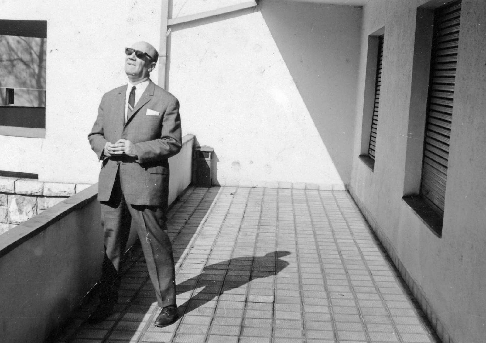 1969, Fortepan, portrait, sunshine, terrace, shades, man, bald, spreading, Best of, sunbathe, Fortepan #7747