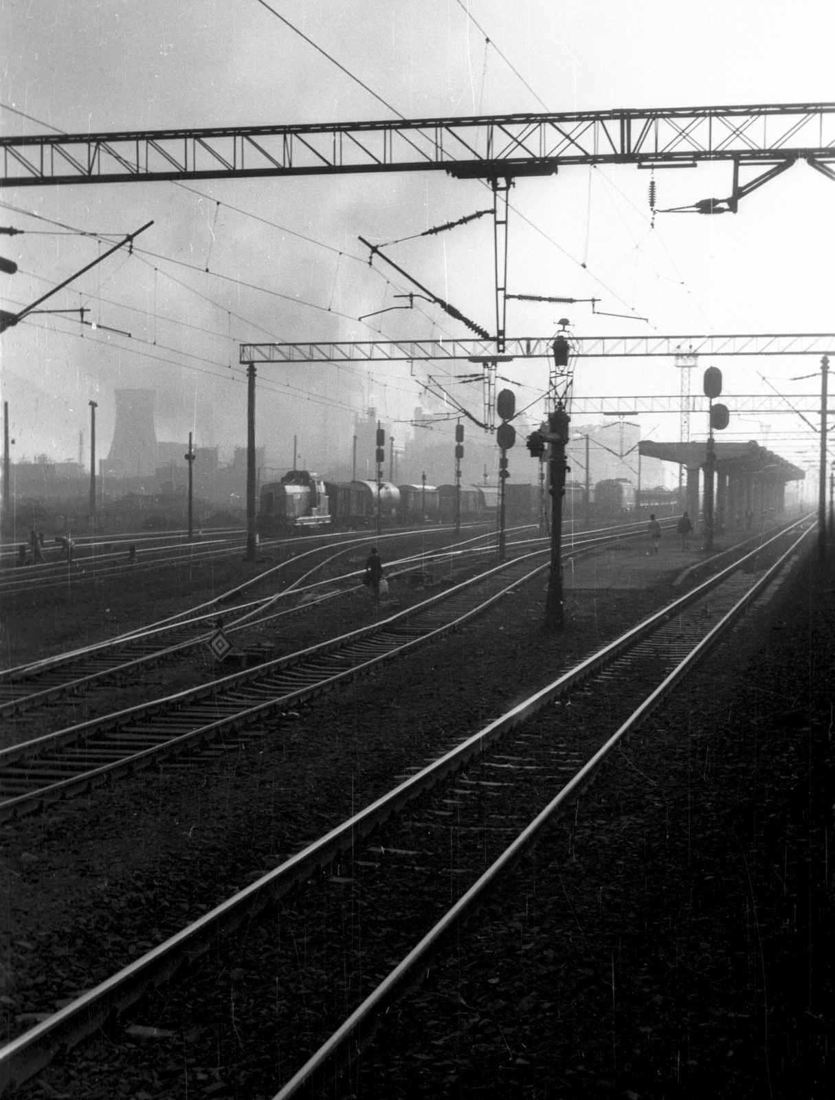 Romania,Transylvania, Copșa Mică, koromgyár., 1988, tm, railway, MÁV M40 series, Fortepan #77516