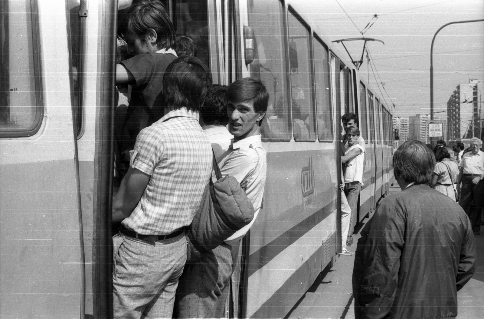 Romania,Transylvania, Brașov, Bulevardul Gării., 1988, tm, tram, Fortepan #77517