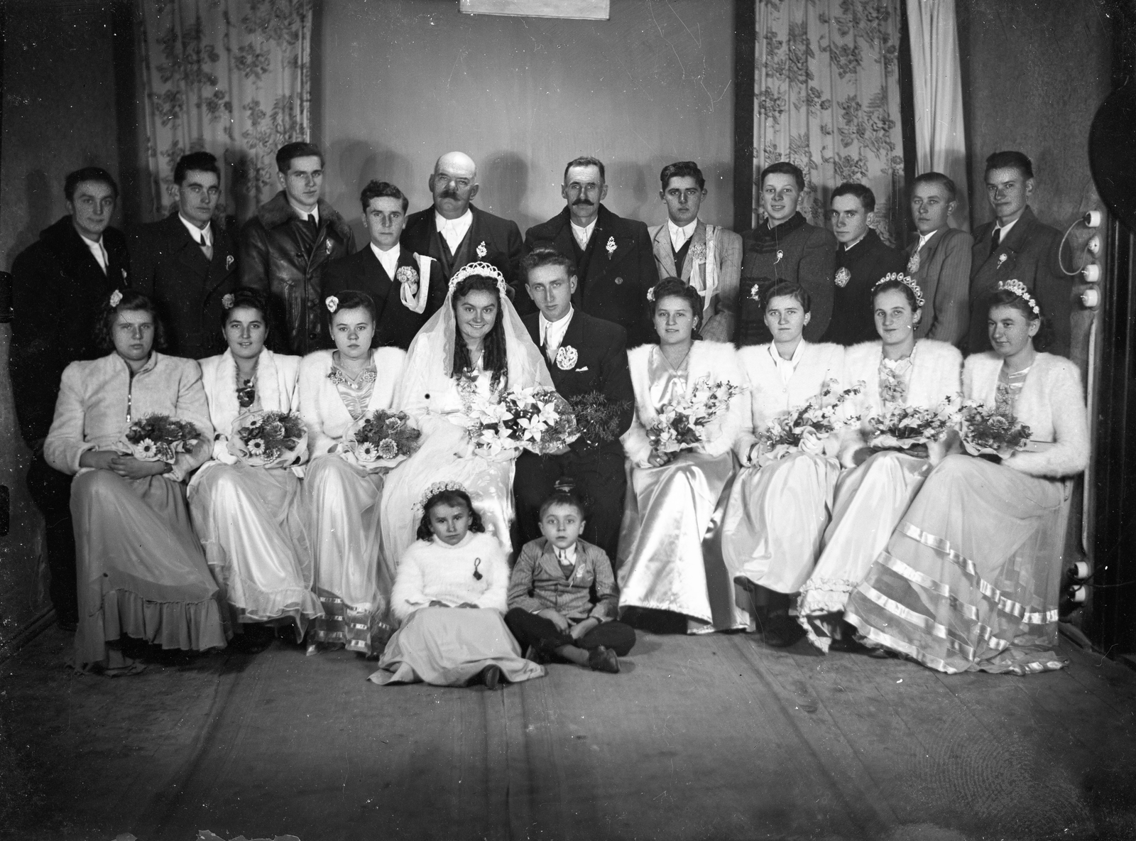 1948, Magyari László/Jánoshalmi Fotótár, wedding ceremony, bride, groom, Fortepan #77604