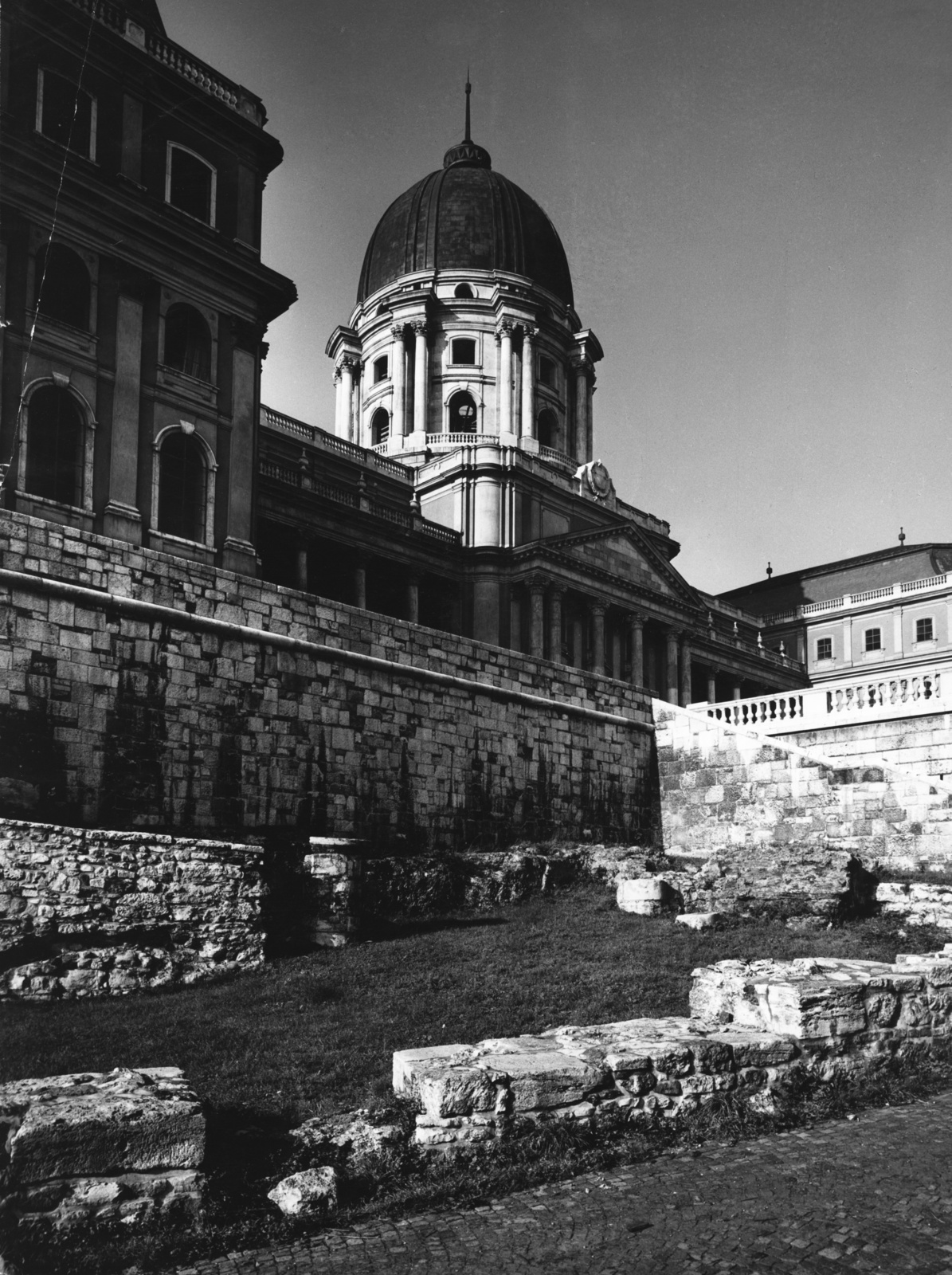 Hungary, Budapest I., Budavári Palota (korábban Királyi Palota)., 1970, Simon Gyula, dome, Budapest, Fortepan #77658