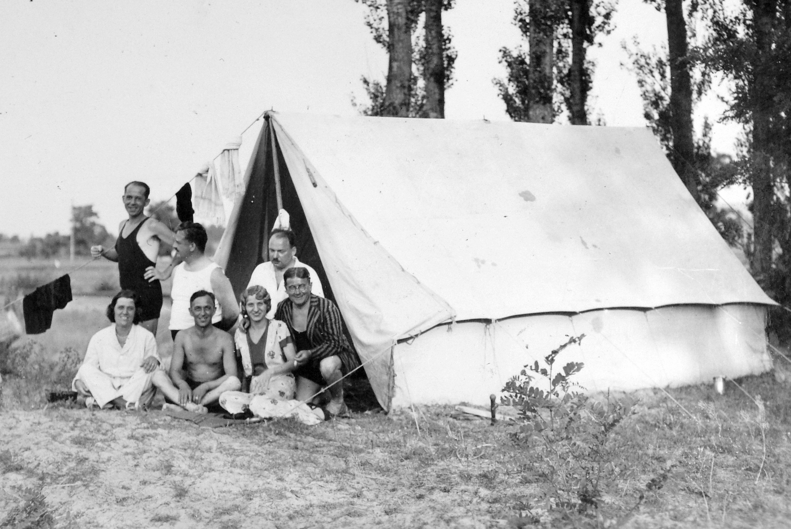 1932, Fortepan, csoportkép, sátor, Fortepan #7770