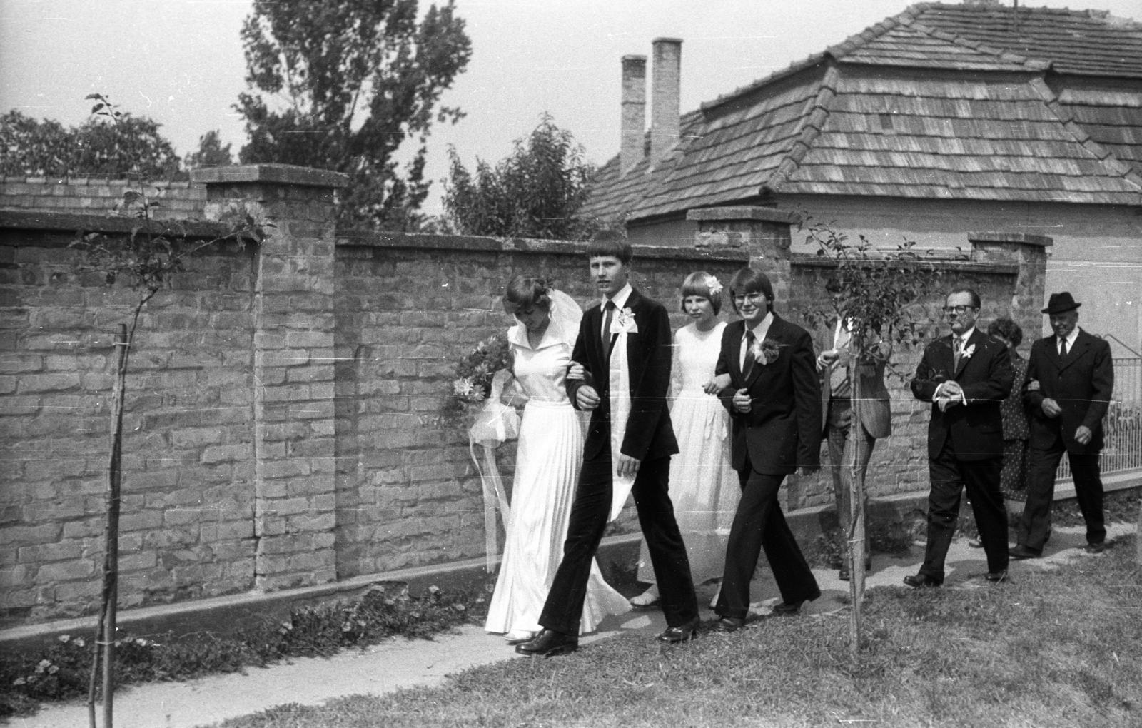 Hungary, 1978, Fortepan, wedding ceremony, tableau, Fortepan #77885