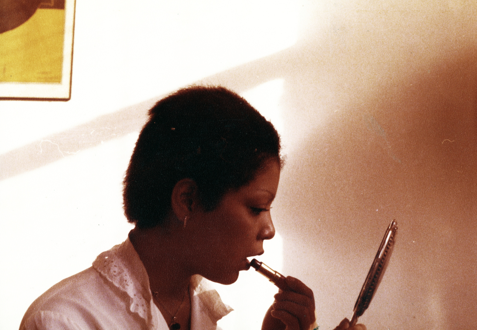 Netherlands, 1986, Sándor Dávid, colorful, mirror, lipstick, Fortepan #78197