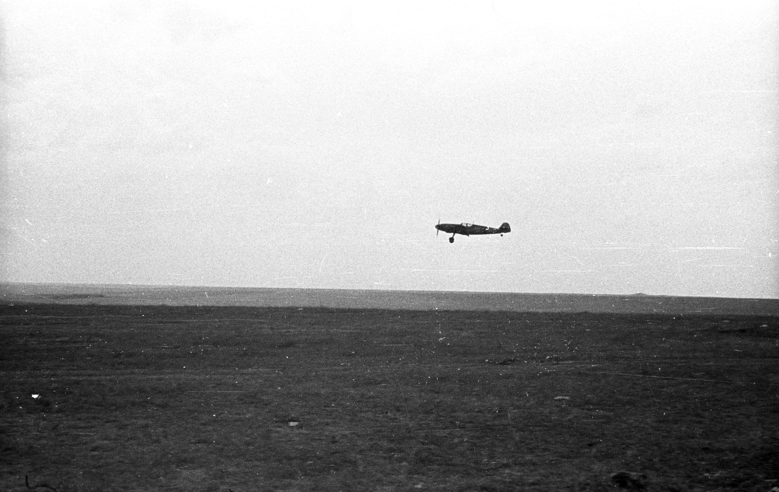 Ukrajna, 1941, Berkó Pál, német gyártmány, repülőgép, vadászrepülő, második világháború, Messerschmitt-márka, Messerschmitt Bf-109, keleti front, Fortepan #78357
