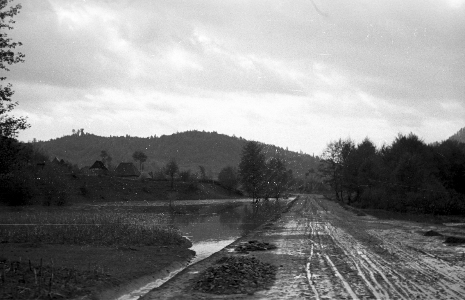 1939, Berkó Pál, mud, inland excess water, Fortepan #78484
