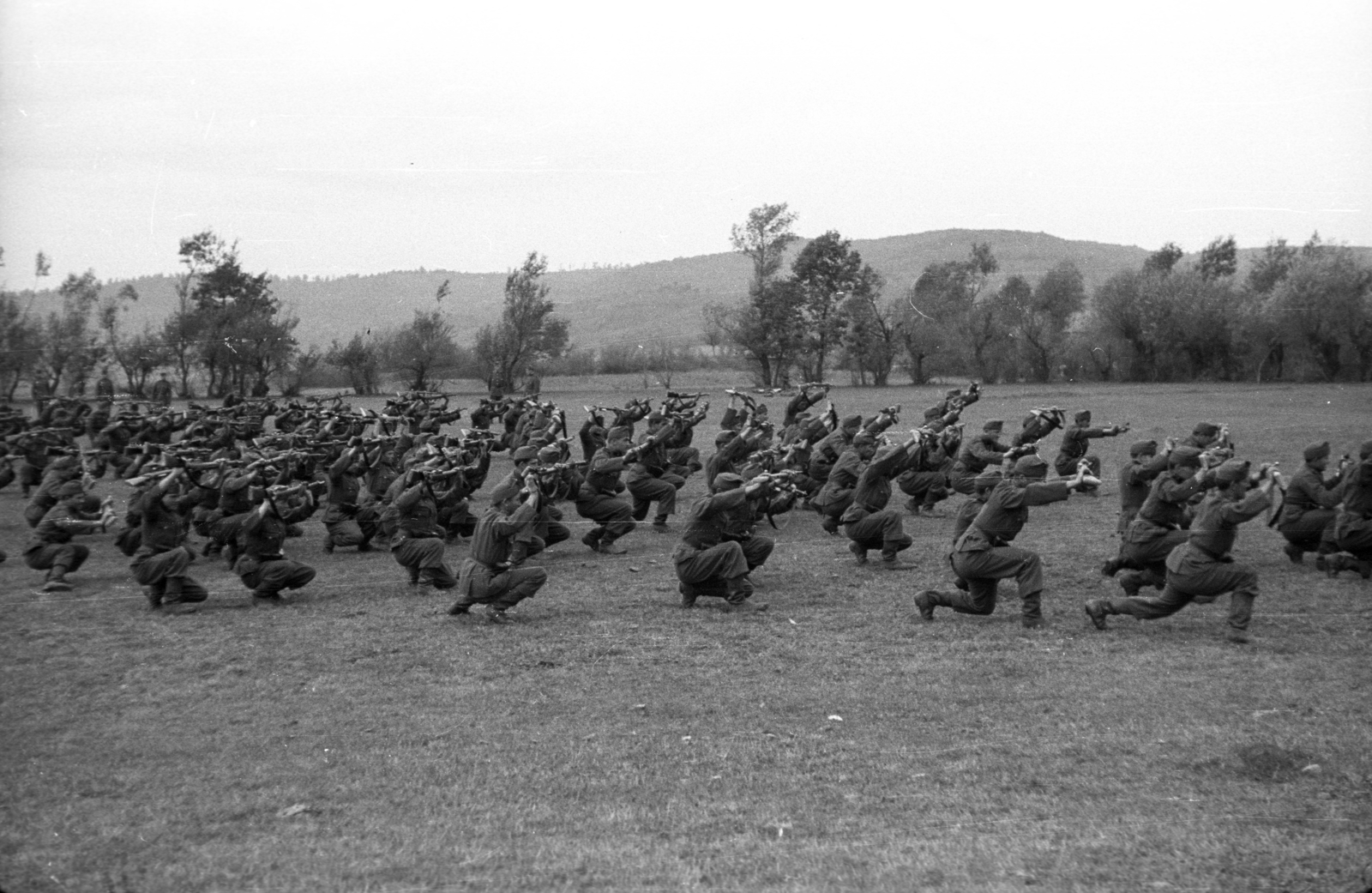 1939, Berkó Pál, soldier, exercise, Fortepan #78534