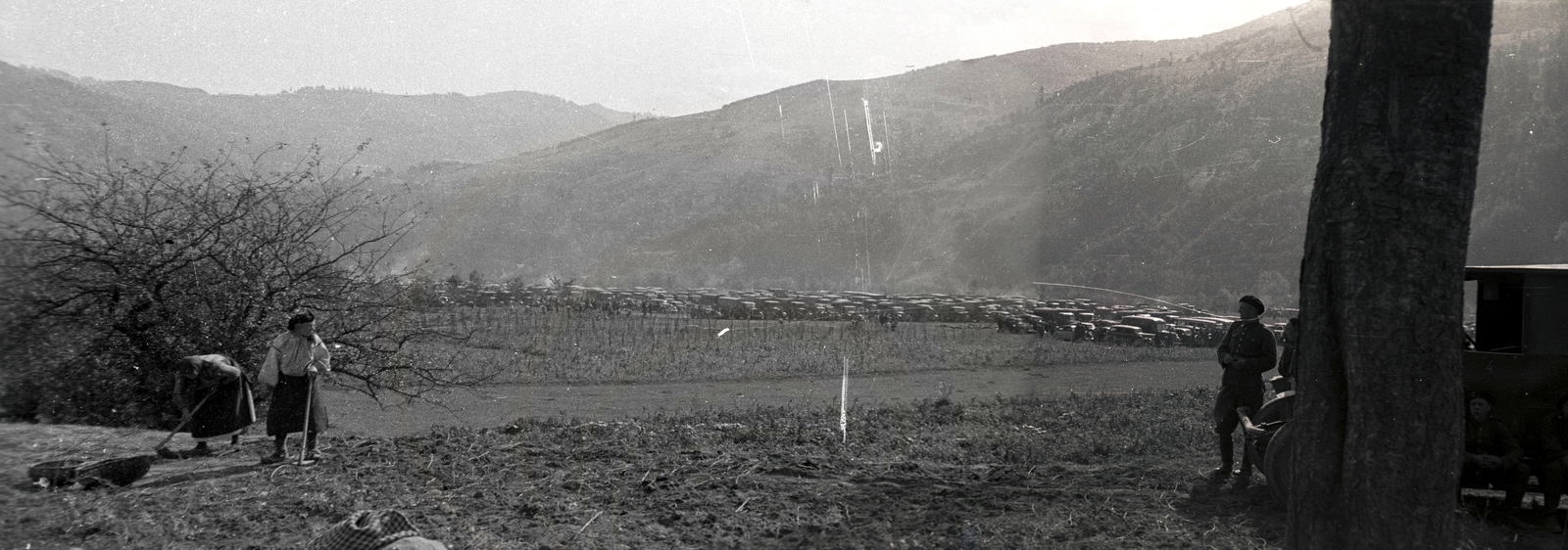 1939, Berkó Pál, commercial vehicle, military, convoy, panoramic photography, Polish soldier, Fortepan #78557