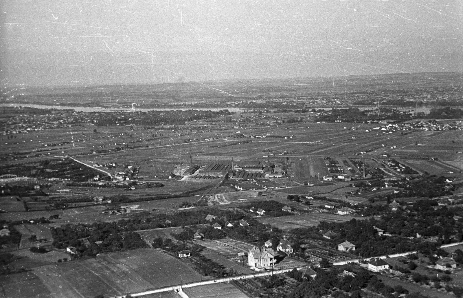 Magyarország, Budapest III., kilátás a Hármashatárhegyről a Duna felé., 1946, Berkó Pál, Budapest, Fortepan #78992