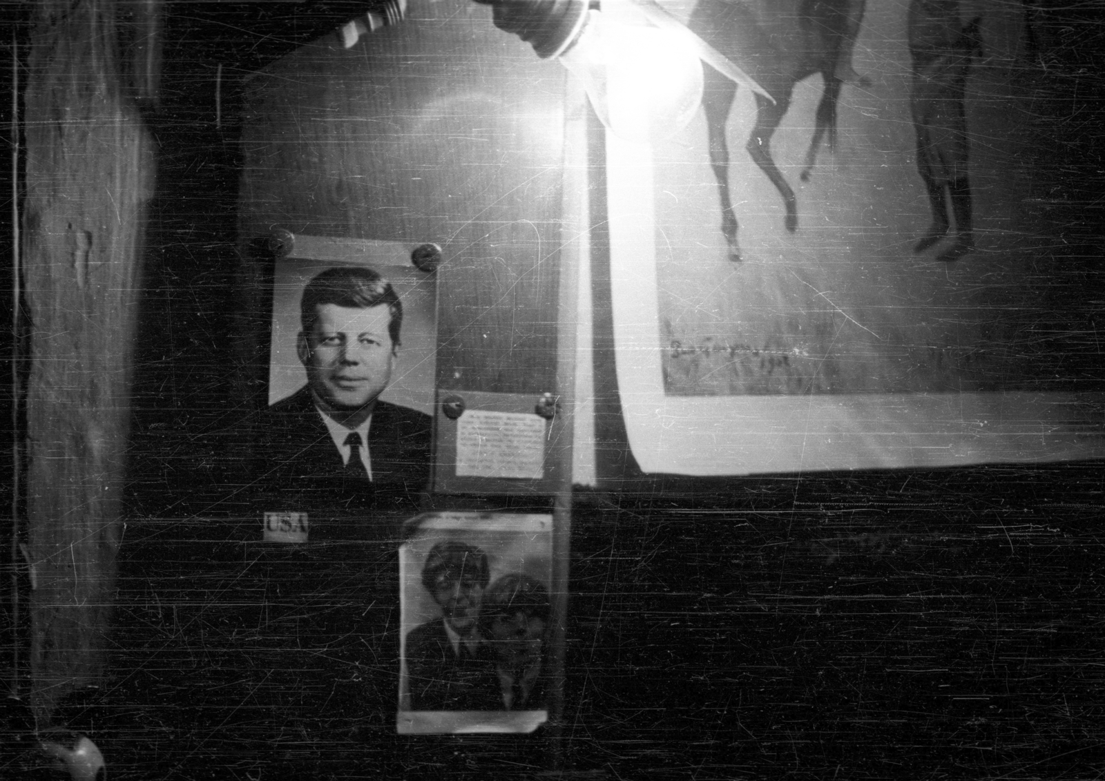 1965, Berkó Pál, Beatles-portrayal, John Fitzgerald Kennedy-portrayal, Fortepan #79019