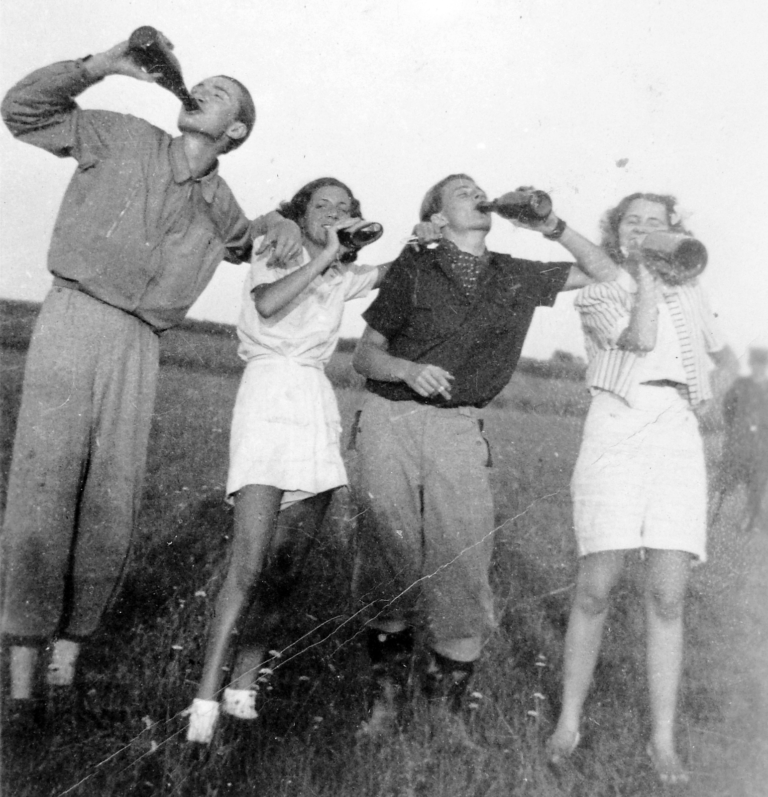 1939, Fortepan, jesting, drinking, Fortepan #7970