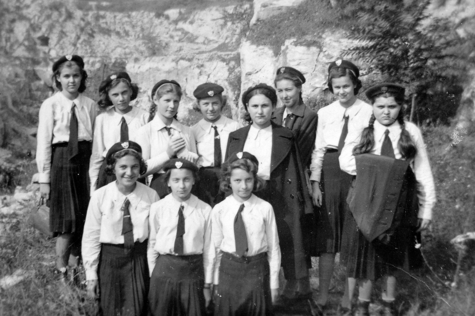 1943, Fortepan, education, tableau, girls' class, Fortepan #7975