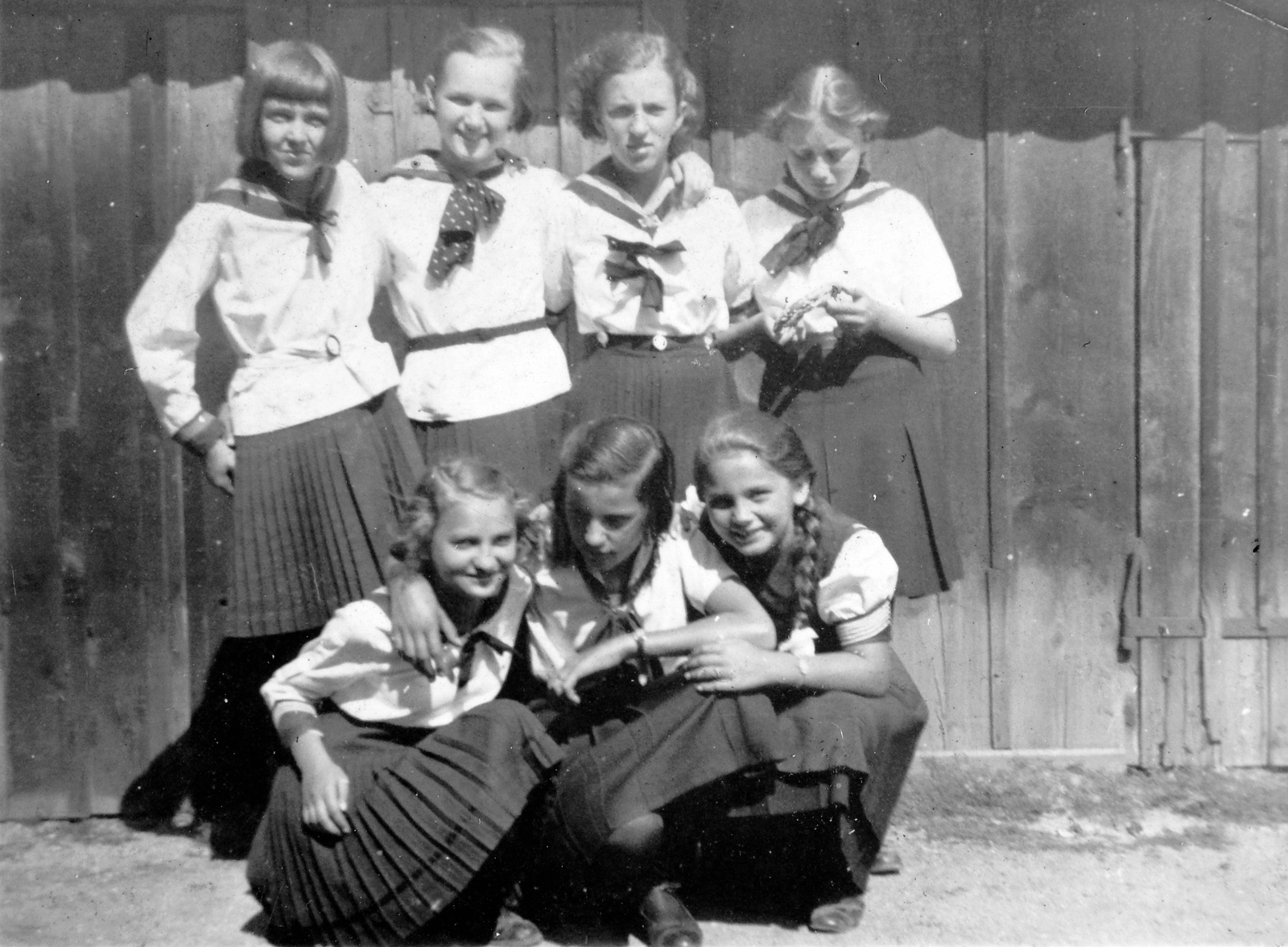 1940, Fortepan, school uniform, girls, Fortepan #7983