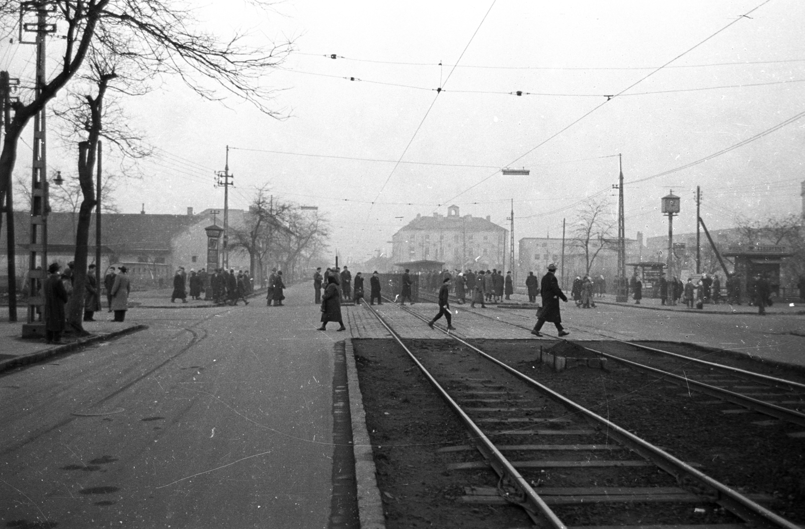 Magyarország, Budapest XXI., II. Rákóczi Ferenc út, jobbra a a Szent Imre (Tanácsház) tér., 1960, UVATERV, Budapest, Fortepan #80102