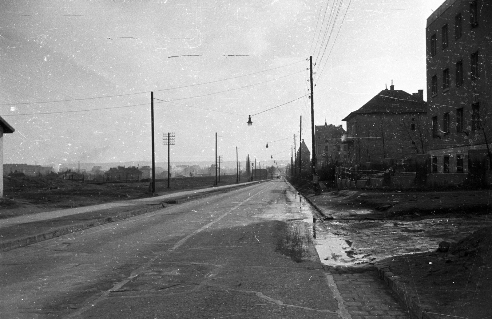 Hungary, Budapest XI., Budaörsi út, jobbra a Zólyom köz torkolata., 1960, UVATERV, Budapest, Fortepan #80134