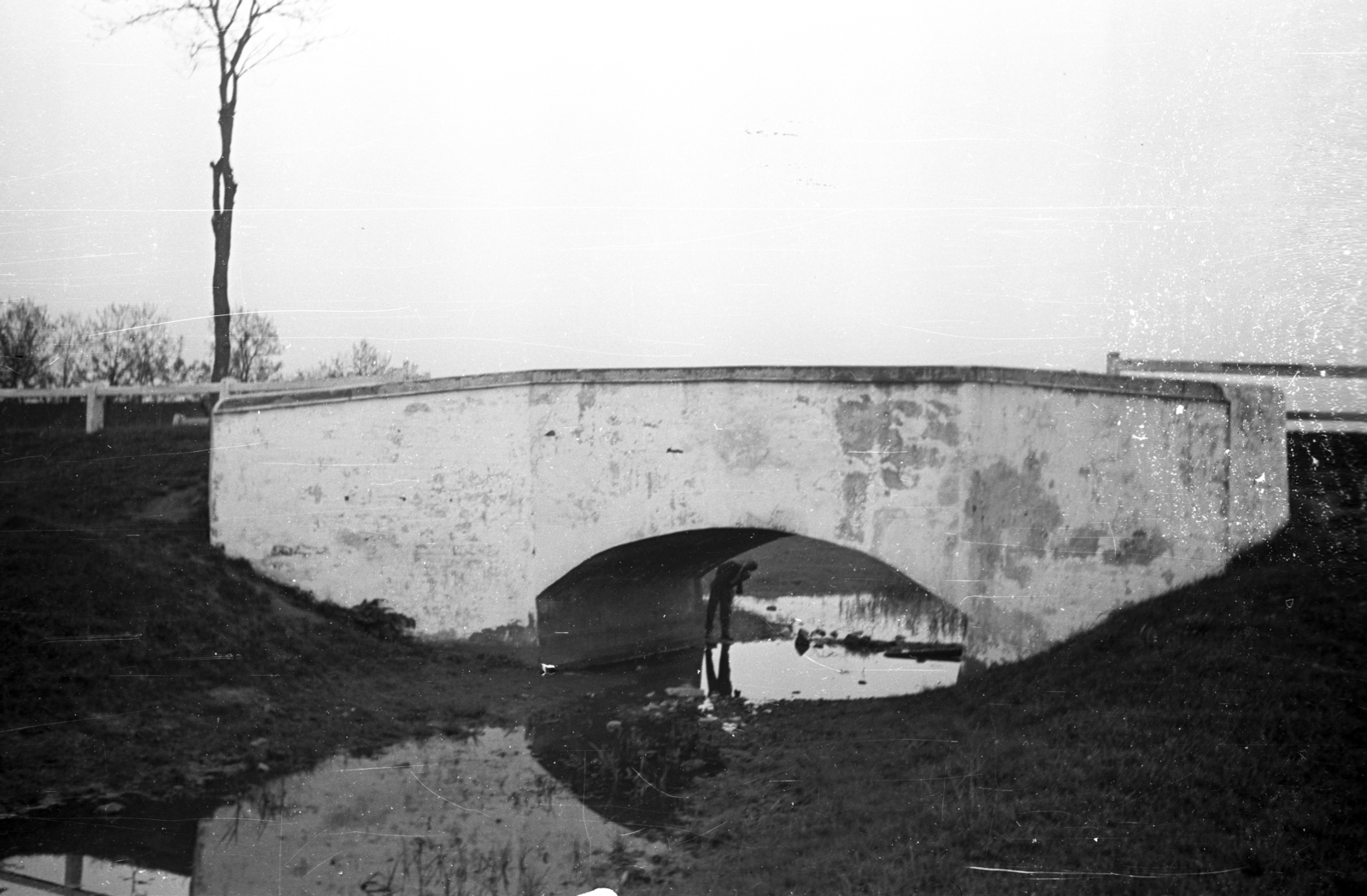 1951, UVATERV, bridge, water surface, stream, stone bridge, Fortepan #80176