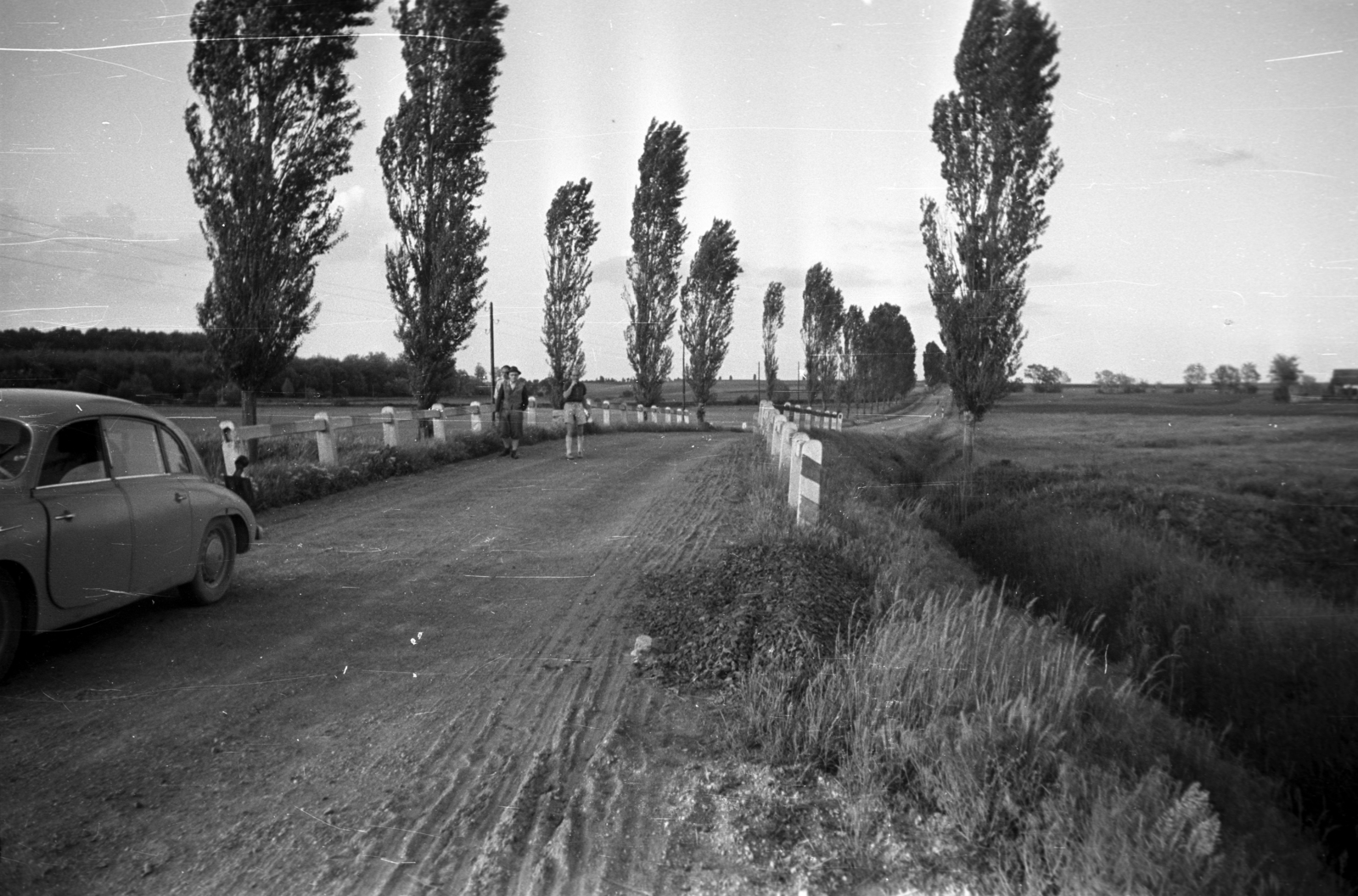 1950, UVATERV, csehszlovák gyártmány, Tatra-márka, országút, automobil, Tatra 600 Tatraplan, Fortepan #80200