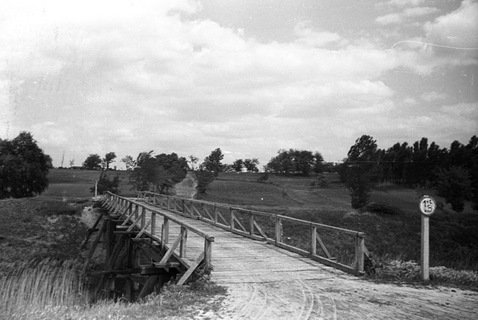 1950, UVATERV, bridge, wooden bridge, Fortepan #80204