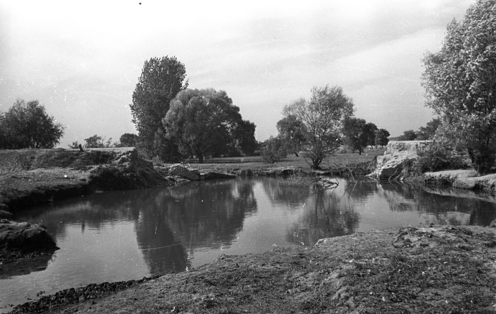 Hungary, 1952, UVATERV, lake, picture, Fortepan #80253