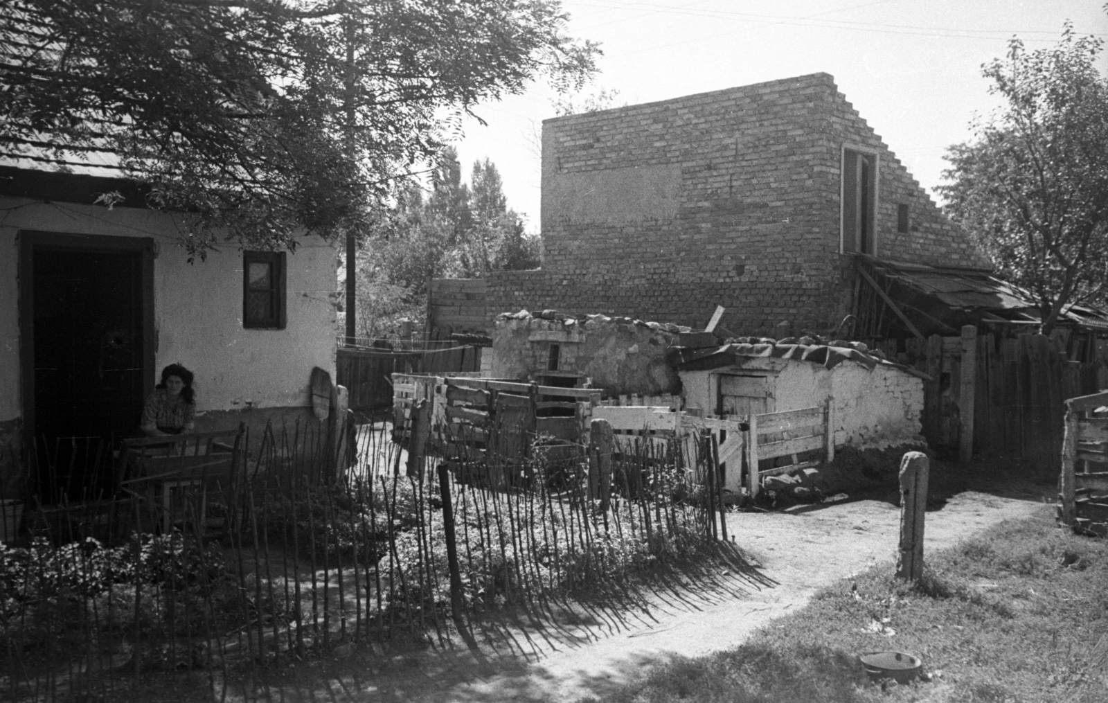 Hungary, Miskolc, Szondi-telep, Szondi György utca., 1953, UVATERV, hutch, yard, blocks, Fortepan #80276