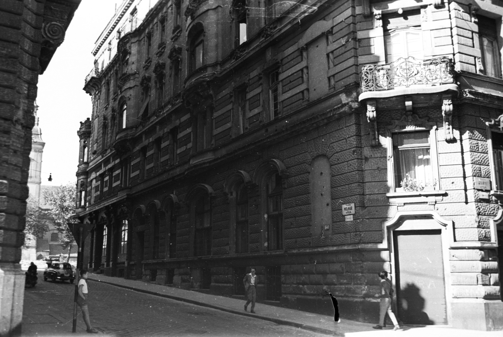 Hungary, Budapest V., Molnár utca az Irányi utcából a Március 15. tér felé nézve., 1963, UVATERV, Budapest, Fortepan #80308