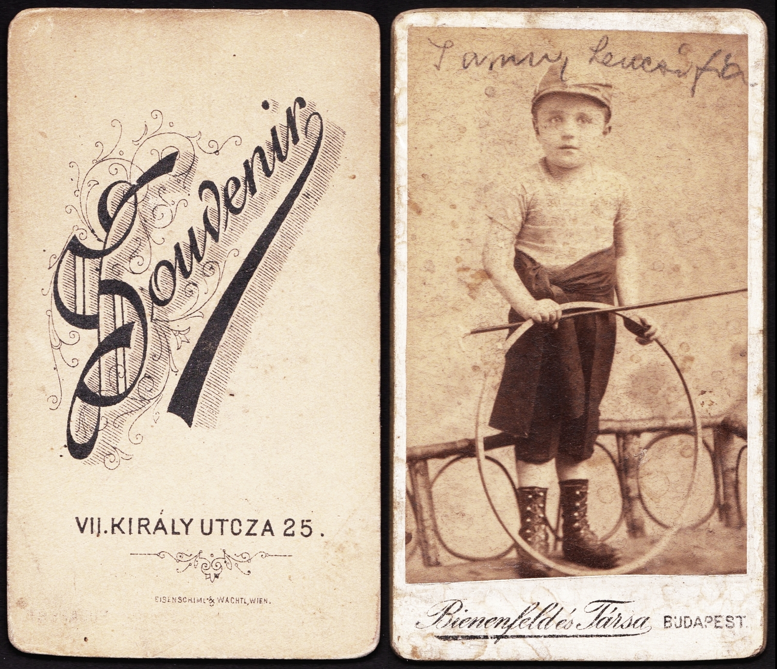 Hungary, Budapest VII., Király utca 25., Bienenfeld Zsigmond és Társa, 1900, Fortepan, studio, photographer, verso, Budapest, Fortepan #81042