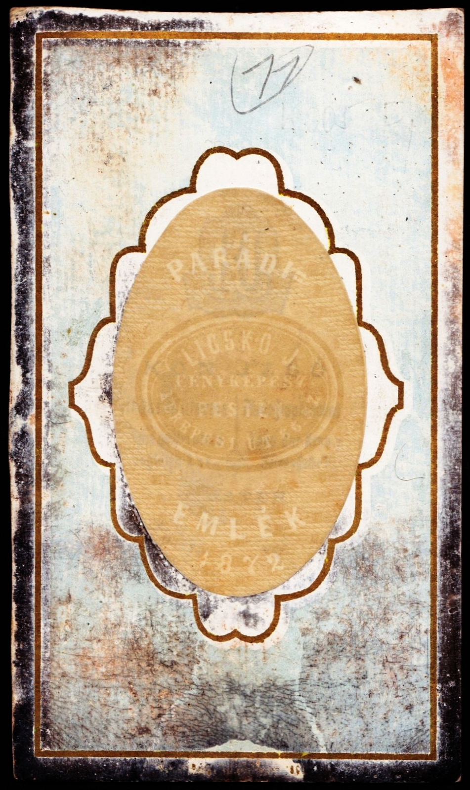 Hungary, Budapest VII., Rákóczi (Kerepesi) út 66., Licskó János fényképész., 1900, Fortepan, studio, photographer, verso, Budapest, Fortepan #81242