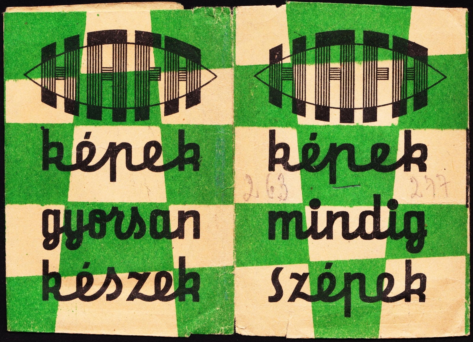 Hungary, Budapest V.,Budapest VI.,Budapest VII., Károly körút 28. / Andrássy út 31. / Rákóczi út 80., HAFA Hacsek és Farkas fotólaboratóriuma., 1940, Fortepan, Print Envelope, photo lab, Budapest, colorful, Fortepan #81528